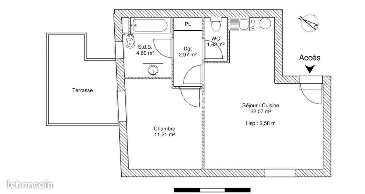 Appartement 2 pièces 42 m² · à Toulouse · 42 m² · 742 €/mois