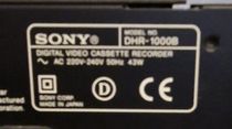 Le magnétoscope Mini-DV Sony DHR-1000 - Ergo Site