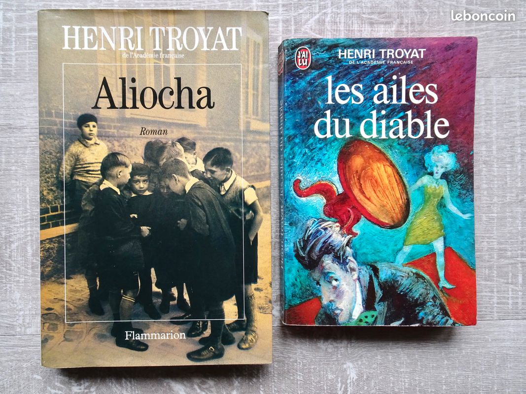 Lot de 2 romans de Henri Troyat: *Aliocha (Flammarion 1991) *Les ailes du diable (J'ai lu 1974) (image 1)