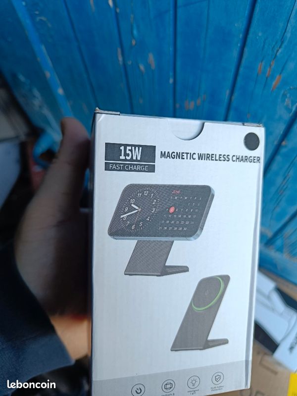 Chargeur Rapide Magnétique CTSC Qi Avec Lampe Tactile LED – Blanc – Universel