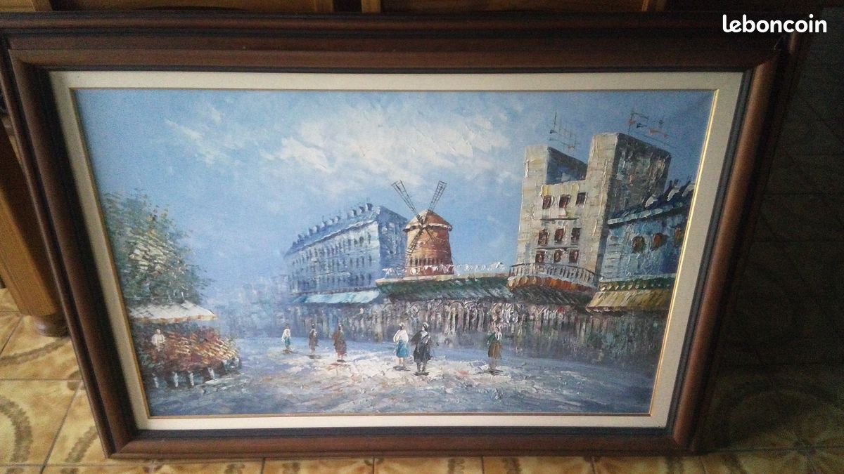 Tableau du Moulin Rouge de Caroline BURNETT, excellent état (image 1)
