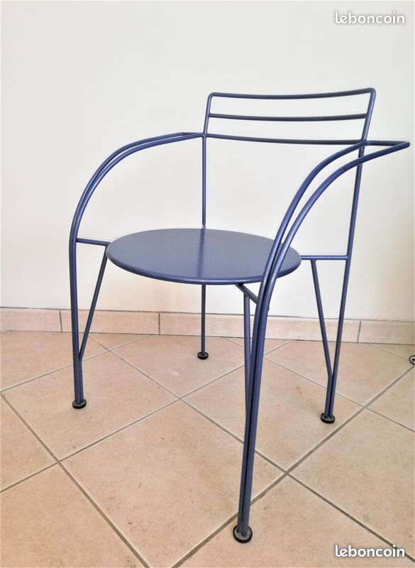 Paire chaise Lune d Argent grise authentique (image 2)