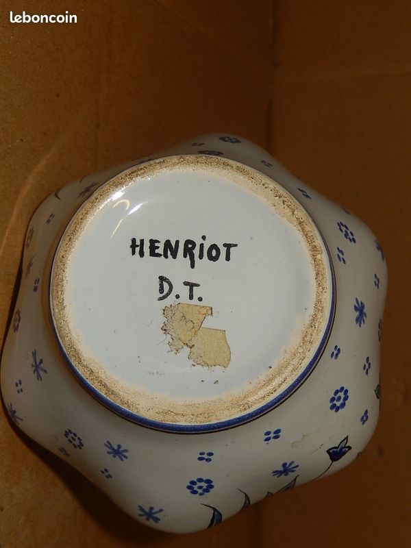 Ancienne lampe berger signée Henriot Quimper (image 1)