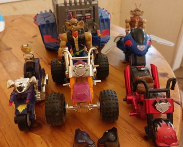 Lot Figurines Et Accessoires Biker Mice From Mars – Galoob Vintage 1993-1994