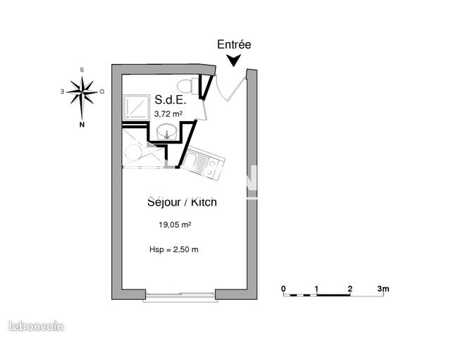 Appartement a louer pessac - 1 pièce(s) - 22 m2 - Surfyn