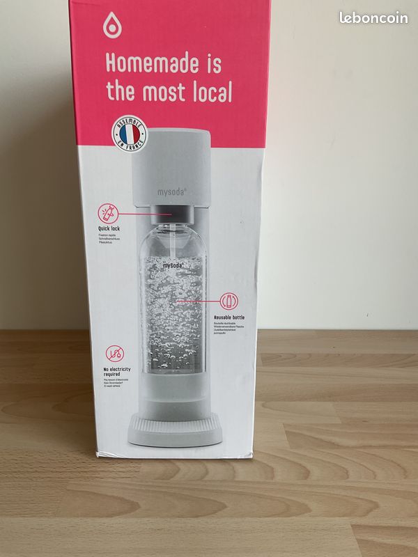 Mysoda Bouteille Premium 1L Pour Machine à Eau Pétillante – Acier Inoxydable, Compatible Multi-Marques (Argenté)