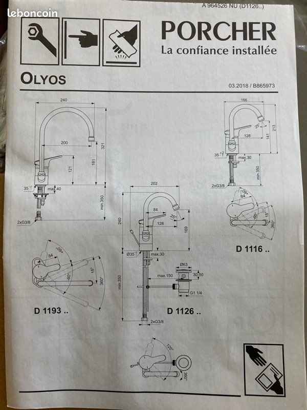 Robinet évier porcher neuf (image 3)