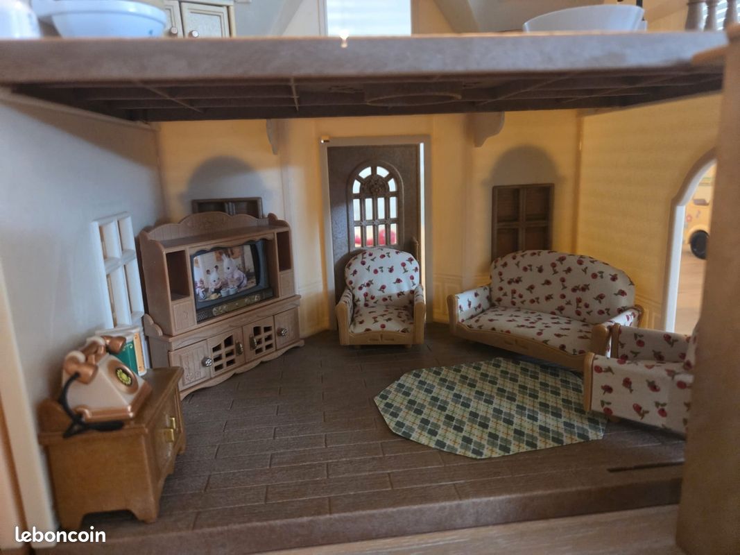 Maison aux 3 histoires et cosy cottage sylvanian + meubles (image 11)
