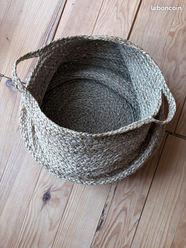 Panier en jonc de mer avec anses (image 2)