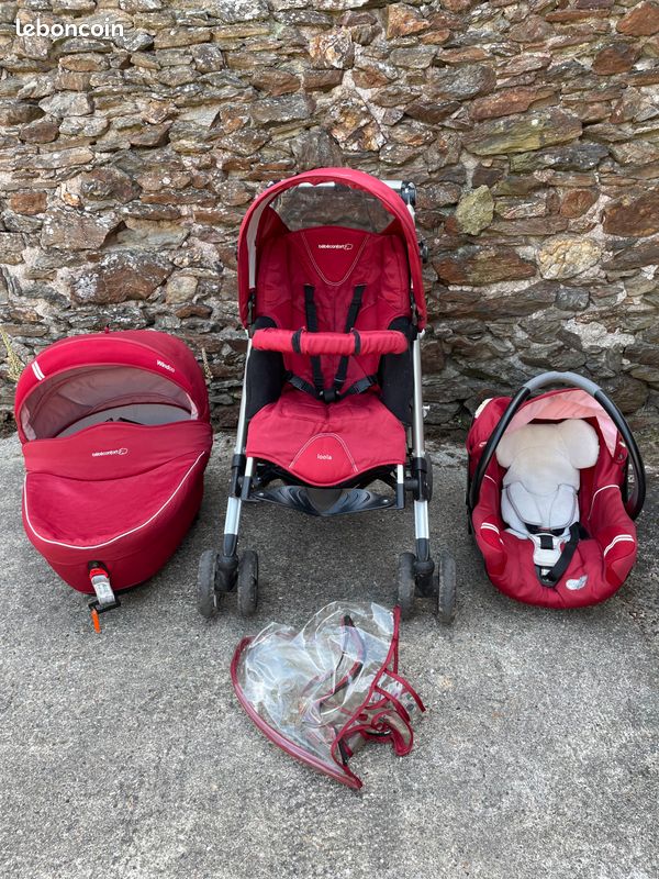Poussette Triobebe Confort Rouge Poussette Bebe Confort Rouge BEBE