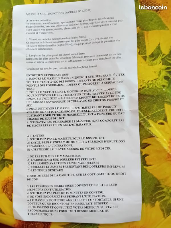 Appareil MASSEUR / VIBREUR pied ou autre (image 3)