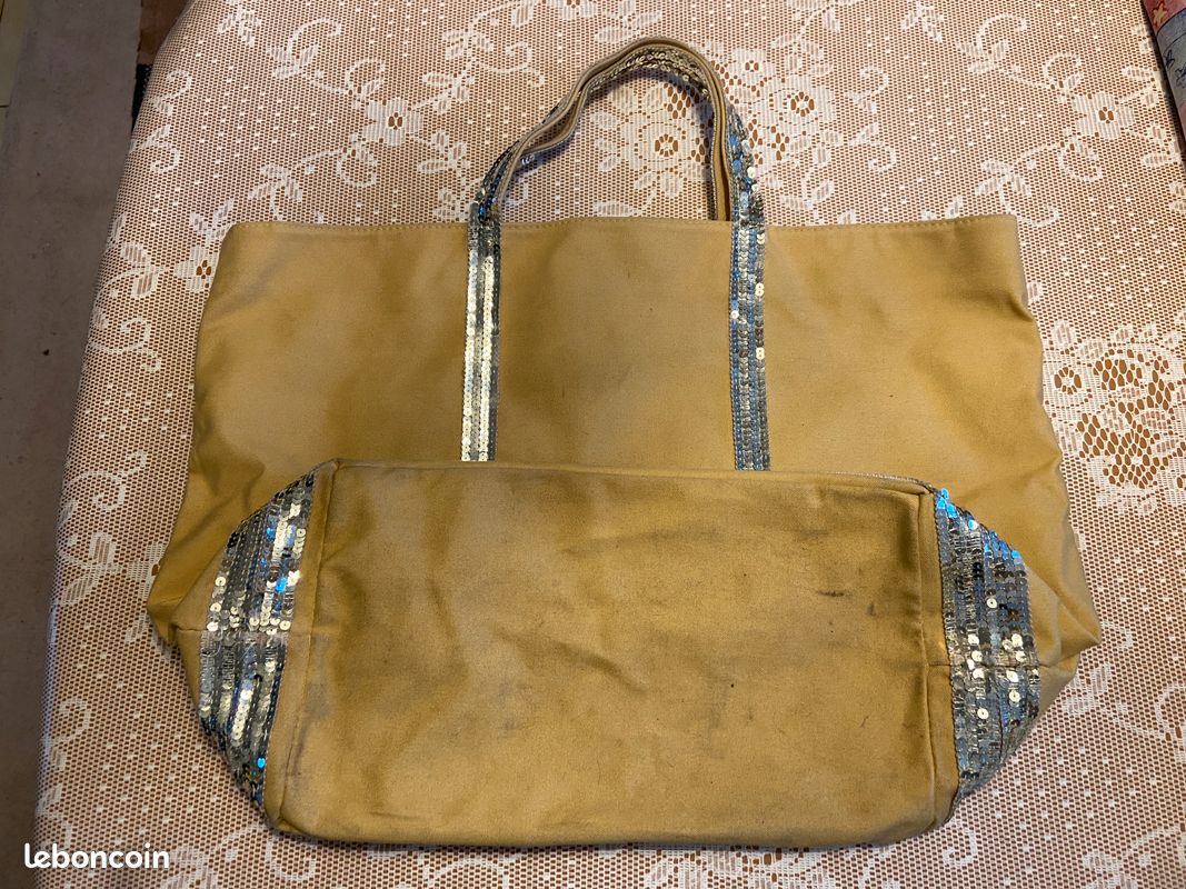 Sac Cabas Vanessa Bruno Taille L - Jaune Fluo, Idéal Pour Noël Ou Les Sorties Shopping