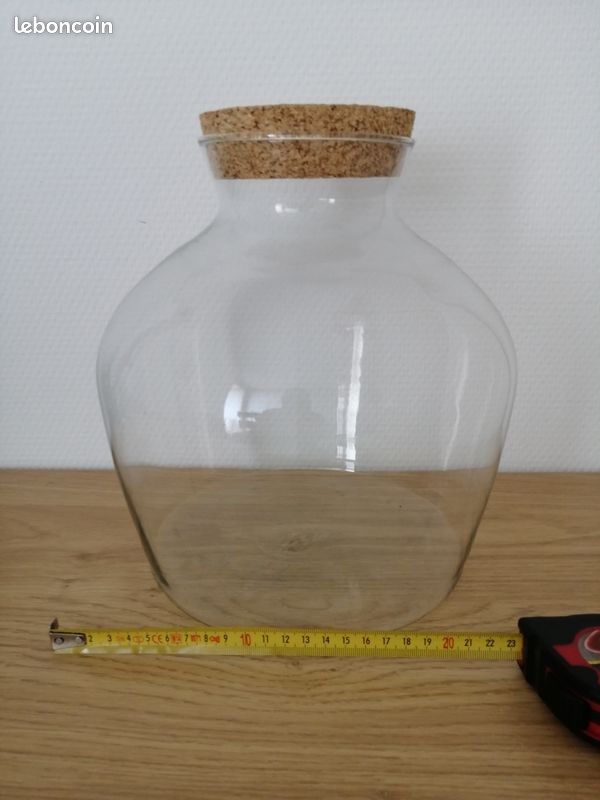 Pot à terrarium, verre et liège (image 1)