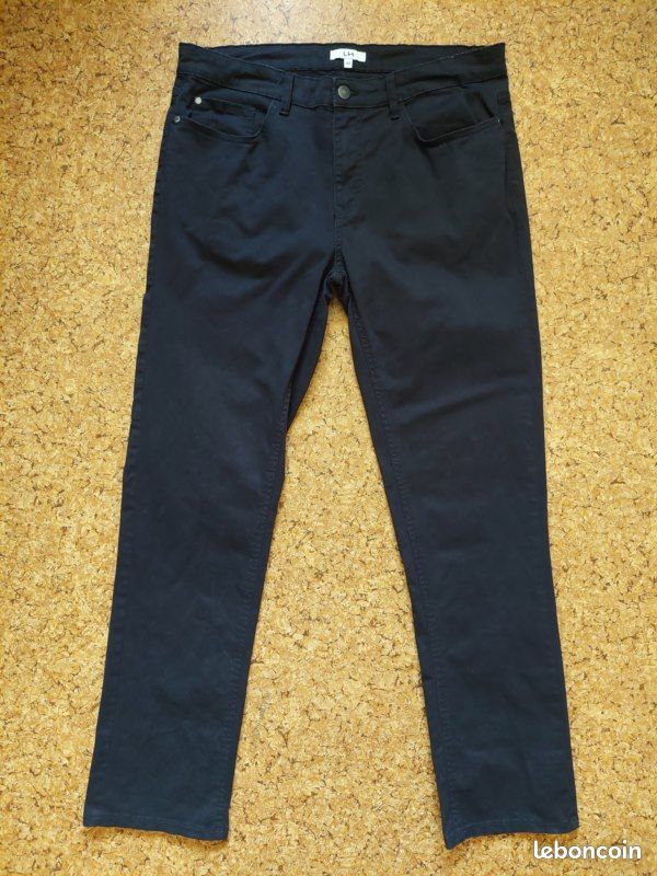 Pantalon Jean Femme Grande Taille Bleu Coton extensible élastique Bleu