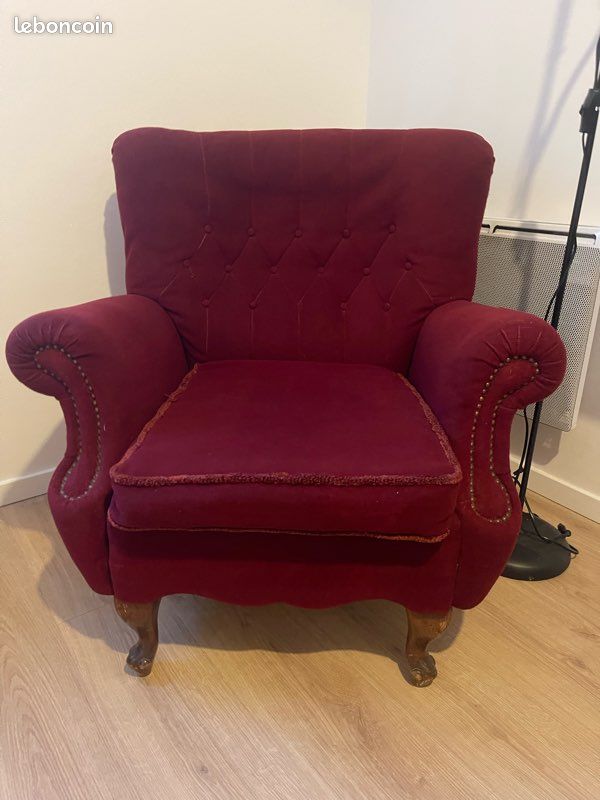 Canapé fauteuil ancien (image 1)