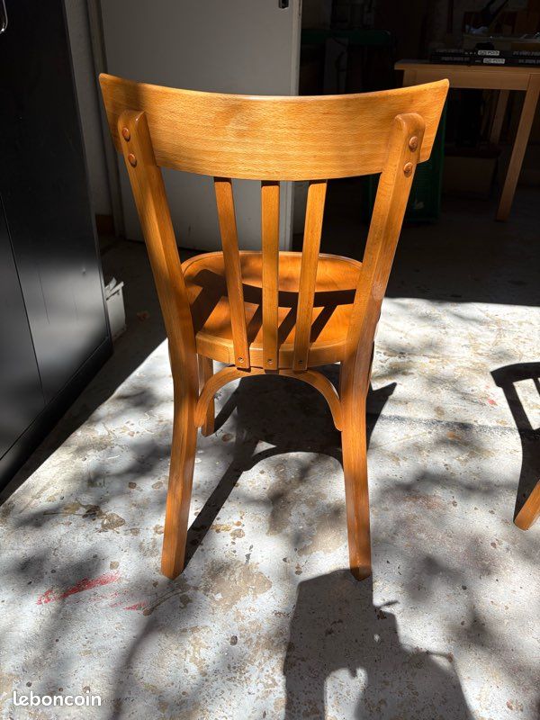 4 chaises Baumann bistrot vintage en bois – années 50/60 (image 3)