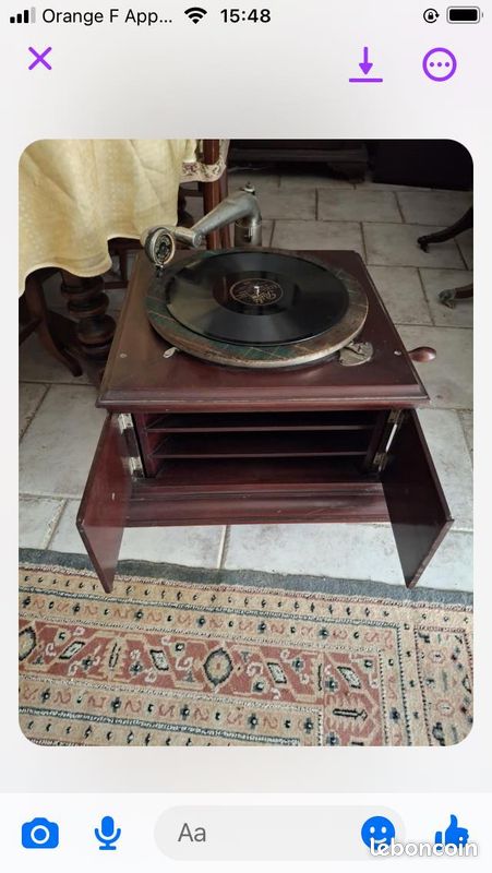Gramophone a tiroirs + disques (image 1)