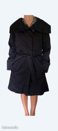 Parka COMPTOIR DES COTONNIERS Taille 40 - Marron, Imperméable, Zip, Occasion Très Bon état