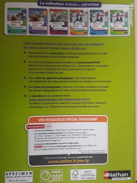 PRÉVENTION - SANTÉ - ENVIRONNEMENT : 2de / 1re / Term / BAC PRO ▪ Collection Acteurs de prévention (image 4)