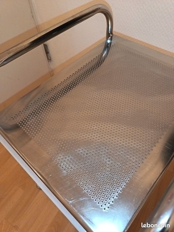 Caisson sur roulettes gina, en métal avec 4 tiroirs en plastique blanc (image 5)