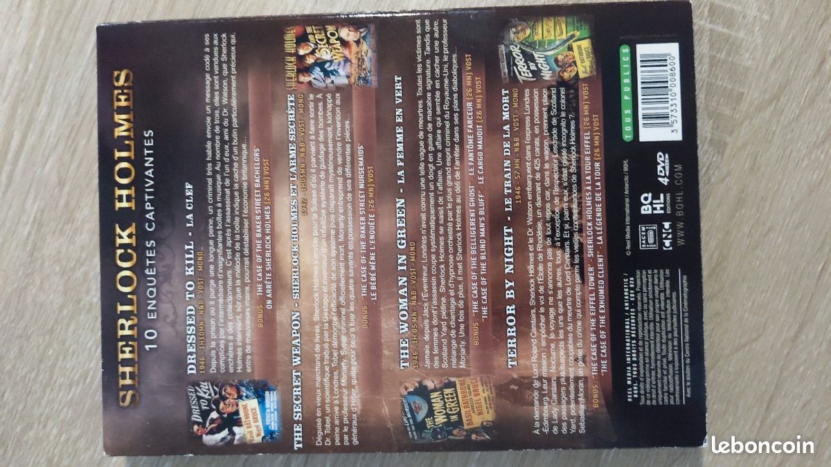 Vends DVD Sherlock Holmes de Basil RATHBONE (image 3)