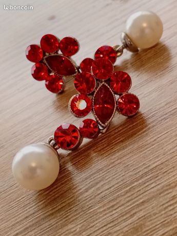 Clips d'Oreilles Anciens Perles - Boucles-d'ore