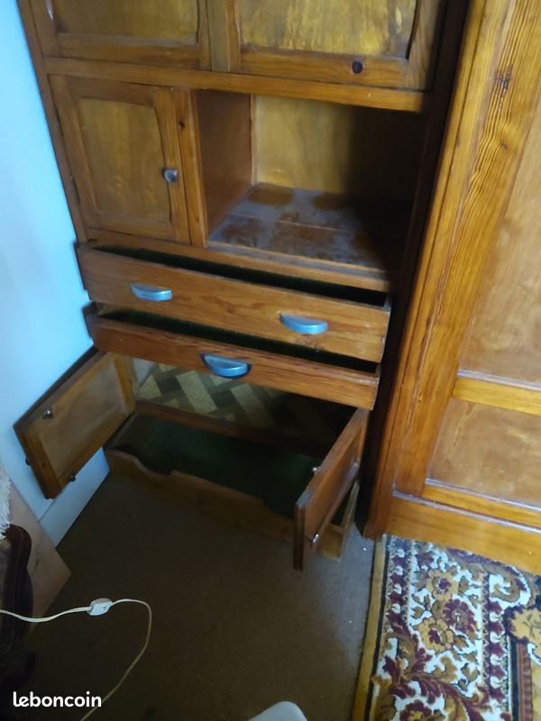 Armoire parisienne années 50 - 5 portes 3 tiroirs (image 6)