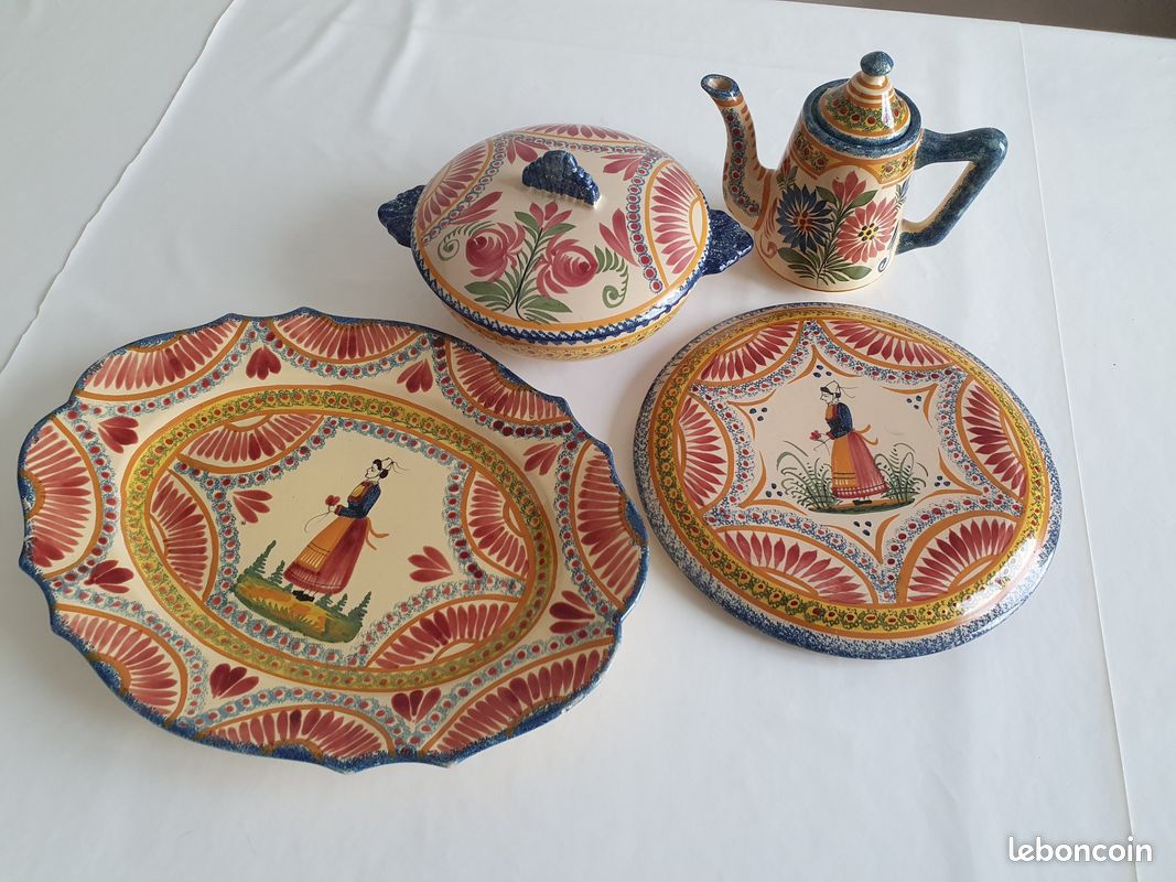 Ensemble de faïence Quimper Henriot (image 1)