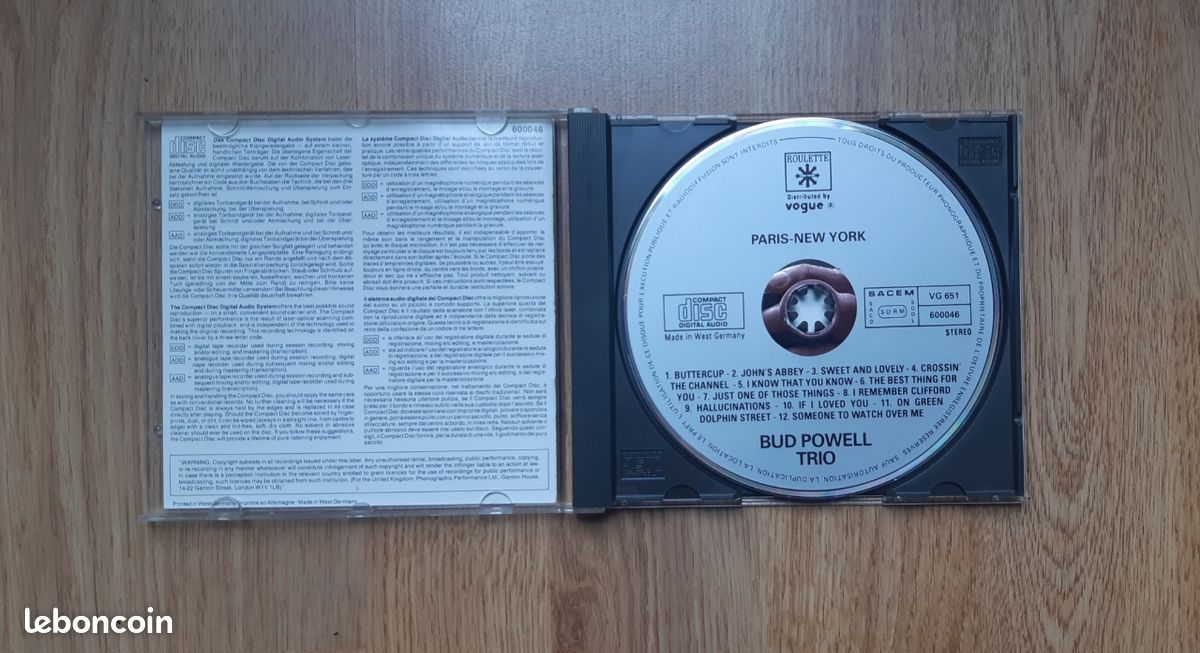 CD Bud powell trio - Paris - New York (image 3)