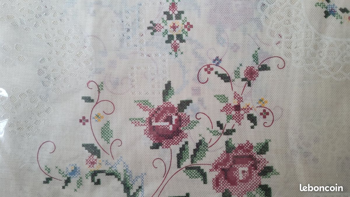 Nappe de table motif floral, 150 x 200, Neuve de stock Emballage d’origine (image 4)