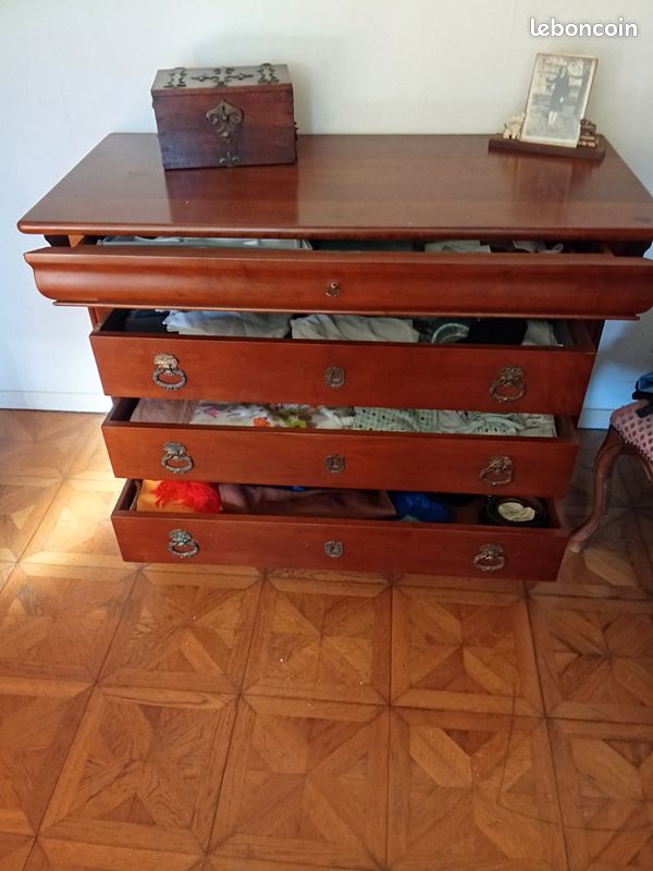 Commode merisier massif style Louis Philippe (image 4)