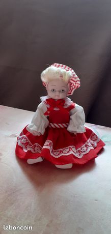 Poupée De Collection En Porcelaine 33 Cm - Costume Russe - Vintage - Occasion