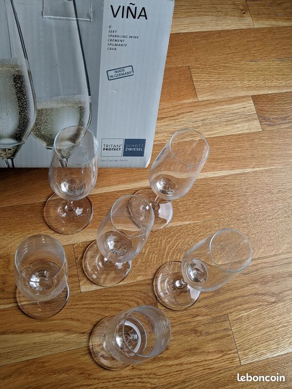 Verre à champagne coffret de 6 (image 1)