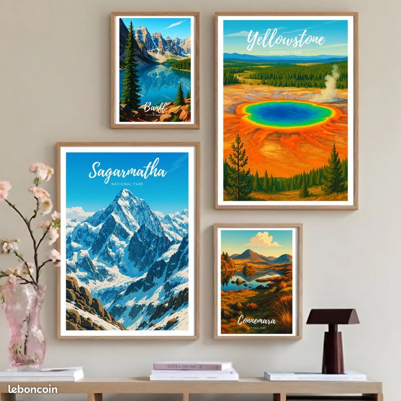 Poster De Voyage Vintage Irlande 40 X 60 Cm - Impression Sur Toile Pour Salon, Chambre, Dortoir, Maison, Bureau - Décoration Murale