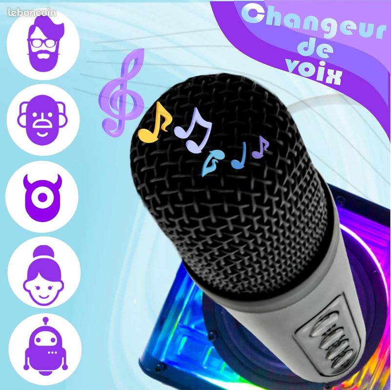 Machine à Karaoké Portable Avec 2 Microphones Sans Fil - Haut-Parleur Bluetooth 40W Pour Fêtes, Anniversaires Et Soirées Famille