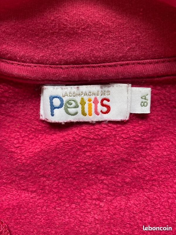 Gilet rose foncé – fille 8 ans (image 2)