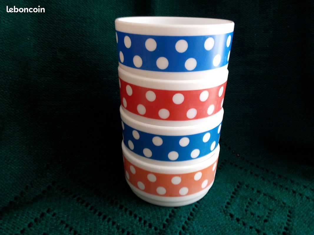 8 Coupelles ARCOPAL - Modèle POLKA - années 70/80 (image 3)