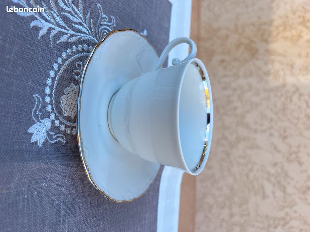 Service à café blanc en porcelaine de Bavière « NEUF " super affaire (image 2)