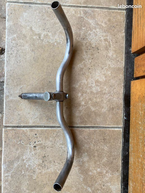 Guidon Et Potence Vélo Ancien Aluminium – 1940-1950 – Vintage