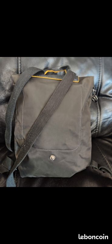 Sac a dos Longchamp pliage authentique club navy noir gris (image 2)