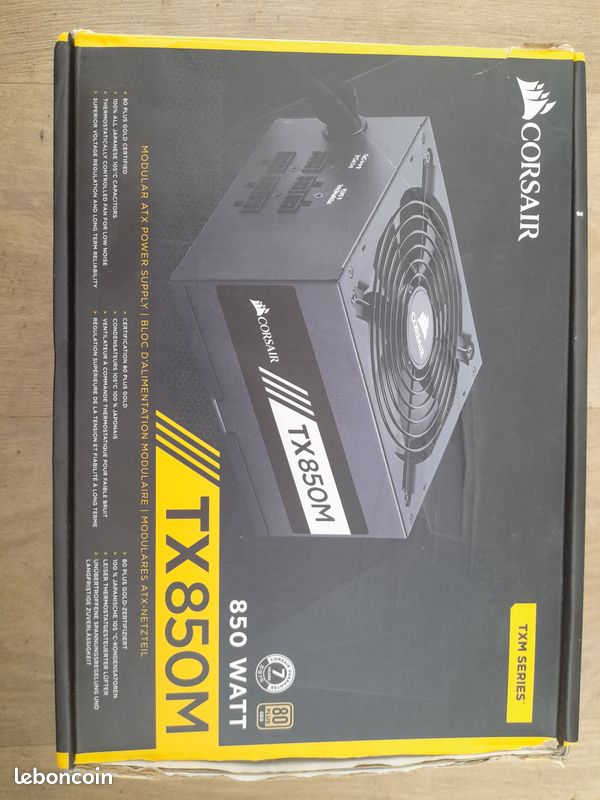 Bloc d'alimentation Corsair TX850M (850 Watt) dans sa boite d'origine (image 6)