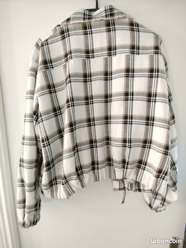 Veste over size à carreaux beige Pimkie xs (image 2)