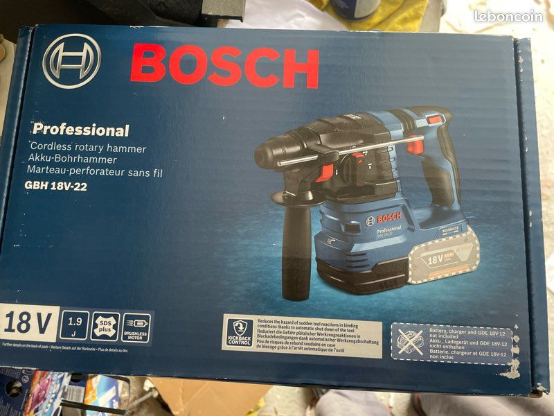 Perforateur Sans Fil Bosch GHB 18V-22 - Kit Avec Chargeur + 2 Batteries 18V