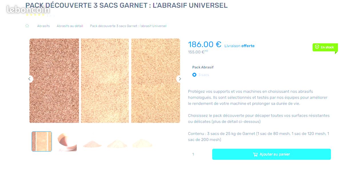 Sableuse aerocap501 4 mètres + 3 sacs d'abrasifs 25kg/U + tamis + protection + buses + compresseur si nécessaire (image 5)