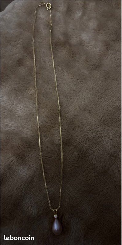 Collier en or perle culture (image 1)