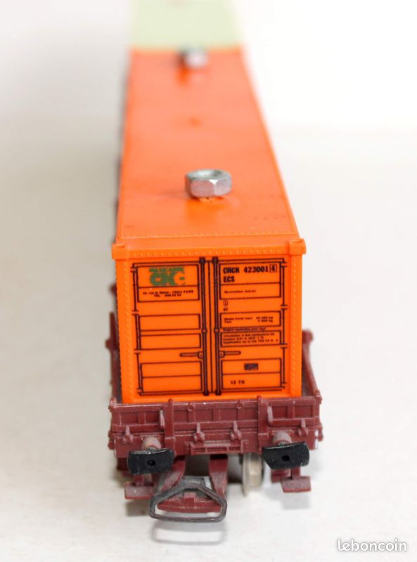 JOUEF wagon plat à ranchers + conteneur SNCB 677800 NEUF (n°5