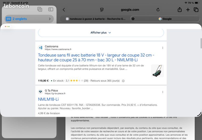 Tondeuse à gazon sur batterie 18 V (image 6)