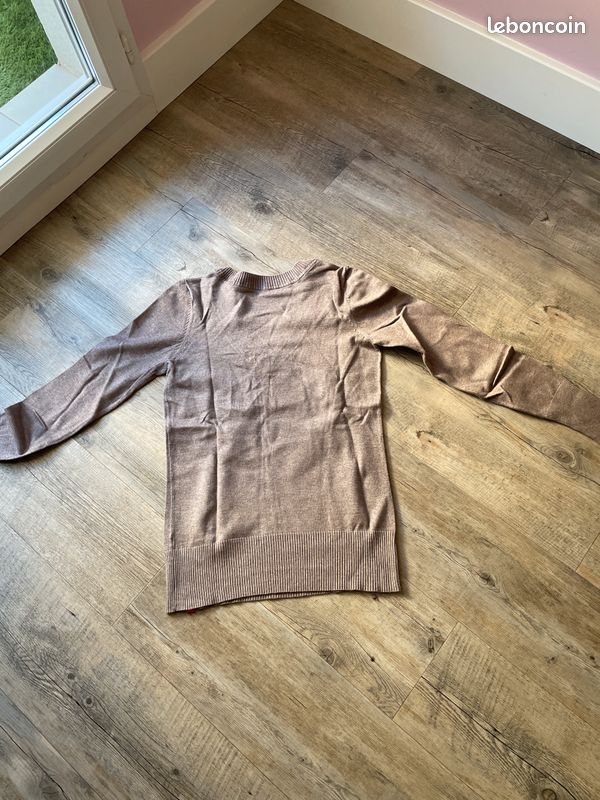 Pull marron esprit taille m (image 3)