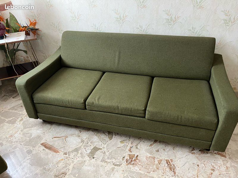 Canapé convertible vintage (image 1)