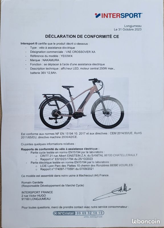 Vélo électrique VAE Nakamura CROSSOVER XA (image 12)